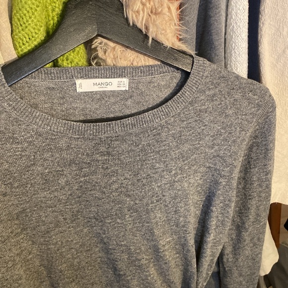 Mango Small Grey Dress With Belt Detailed - Picture 2 of 3